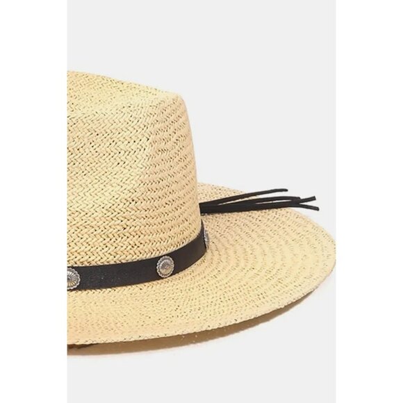 Fame Belt Strap Straw Hat - Picture 3 of 3